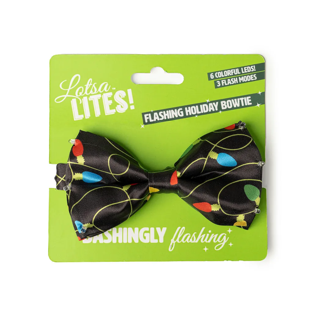 Lotsa LITES! Christmas Flashing Holiday Bowtie