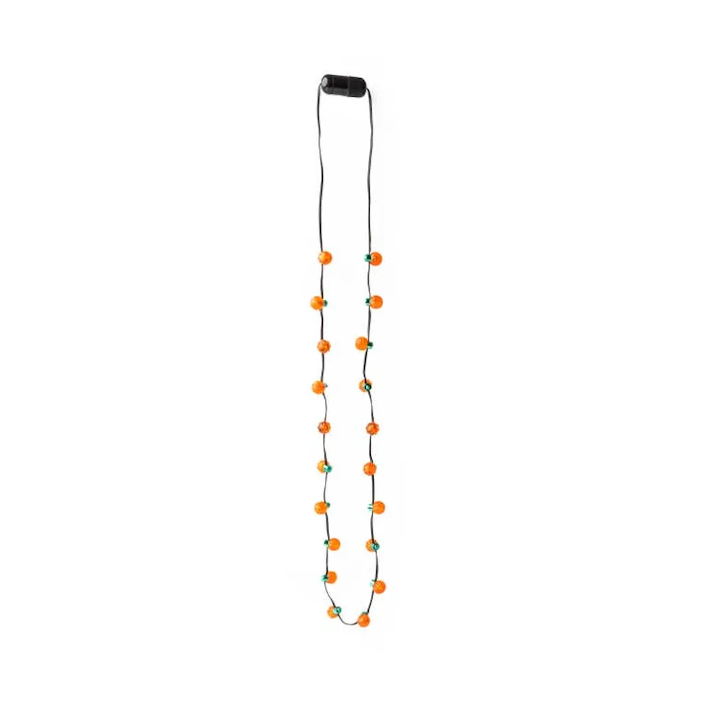 Lotsa LITES! Light-up Halloween Pumpkin Necklace with 20 Lights