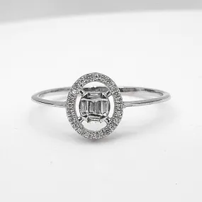#LVNA2024 | Classic Oval Halo Paved Diamond Ring 14kt