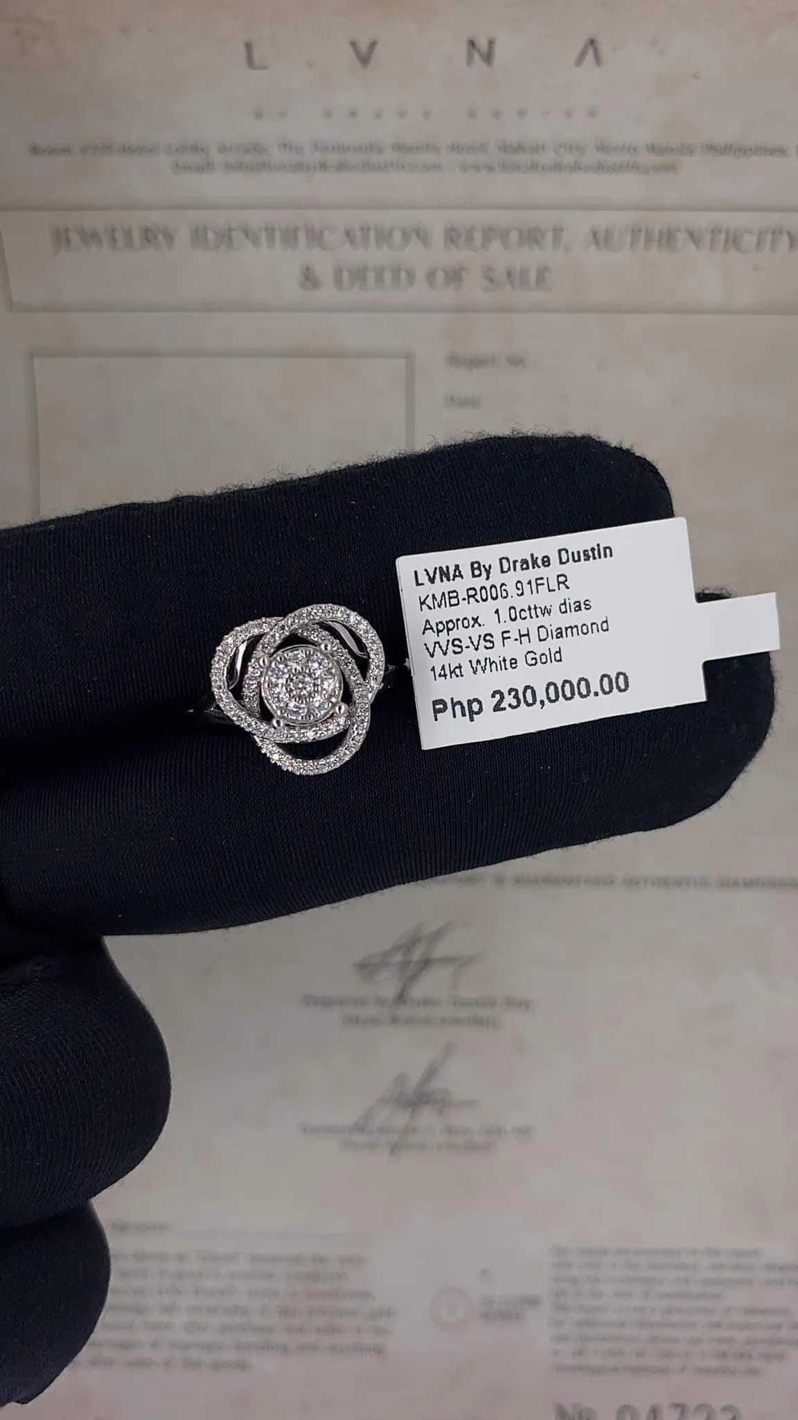 #LVNA2024 |  Floral Deco Diamond Ring 14kt