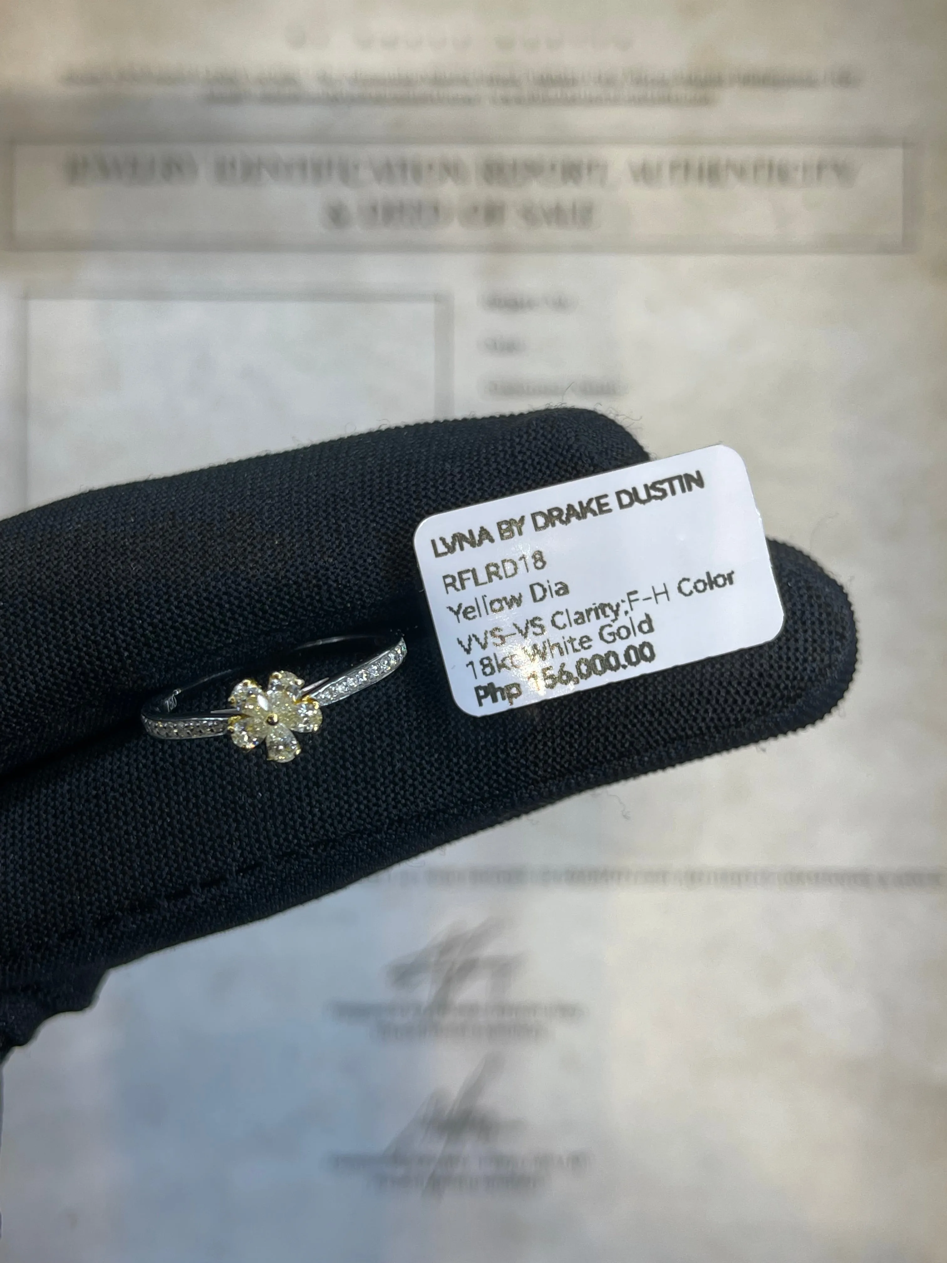 #LVNA2024 | Floral Yellow Diamond Ring 18kt