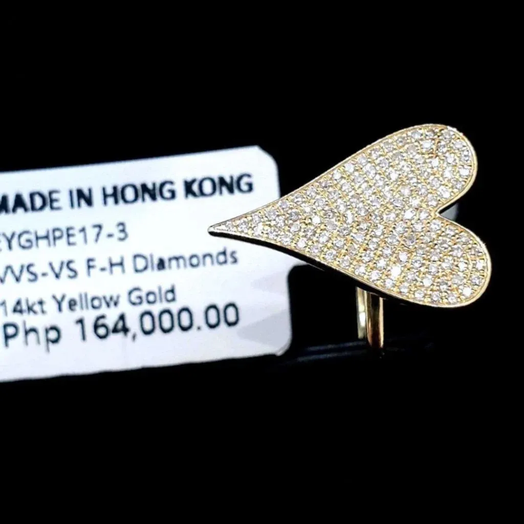 #LVNA2024 | Golden Spade Heart Diamond Ring 14kt
