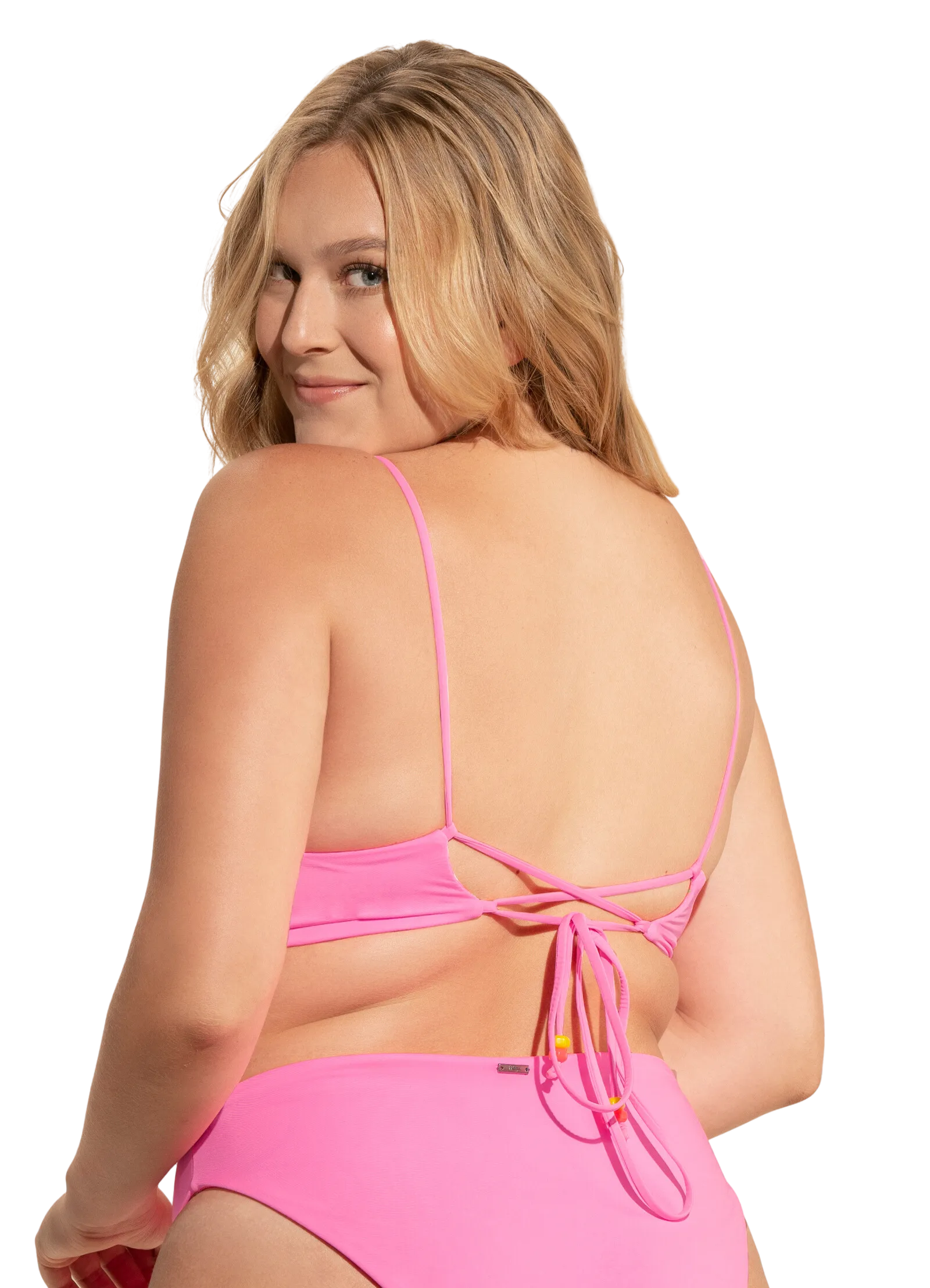 Maaji Shine Triangle Bikini Top - Bombon Pink - FINAL SALE