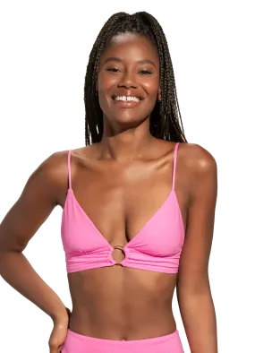 Maaji Shine Triangle Bikini Top - Bombon Pink - FINAL SALE