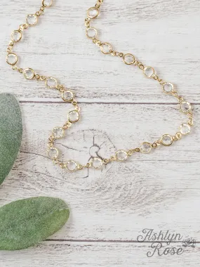 Magic Glass Gold And Crystal Necklace