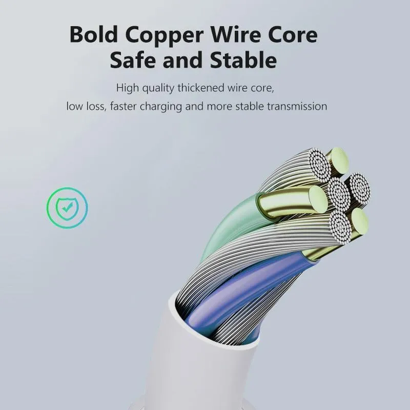Magnetic Self Coiling USB Cable Flexible Durable Foldable Non-tangle Fast Charge Cables Micro Type-C