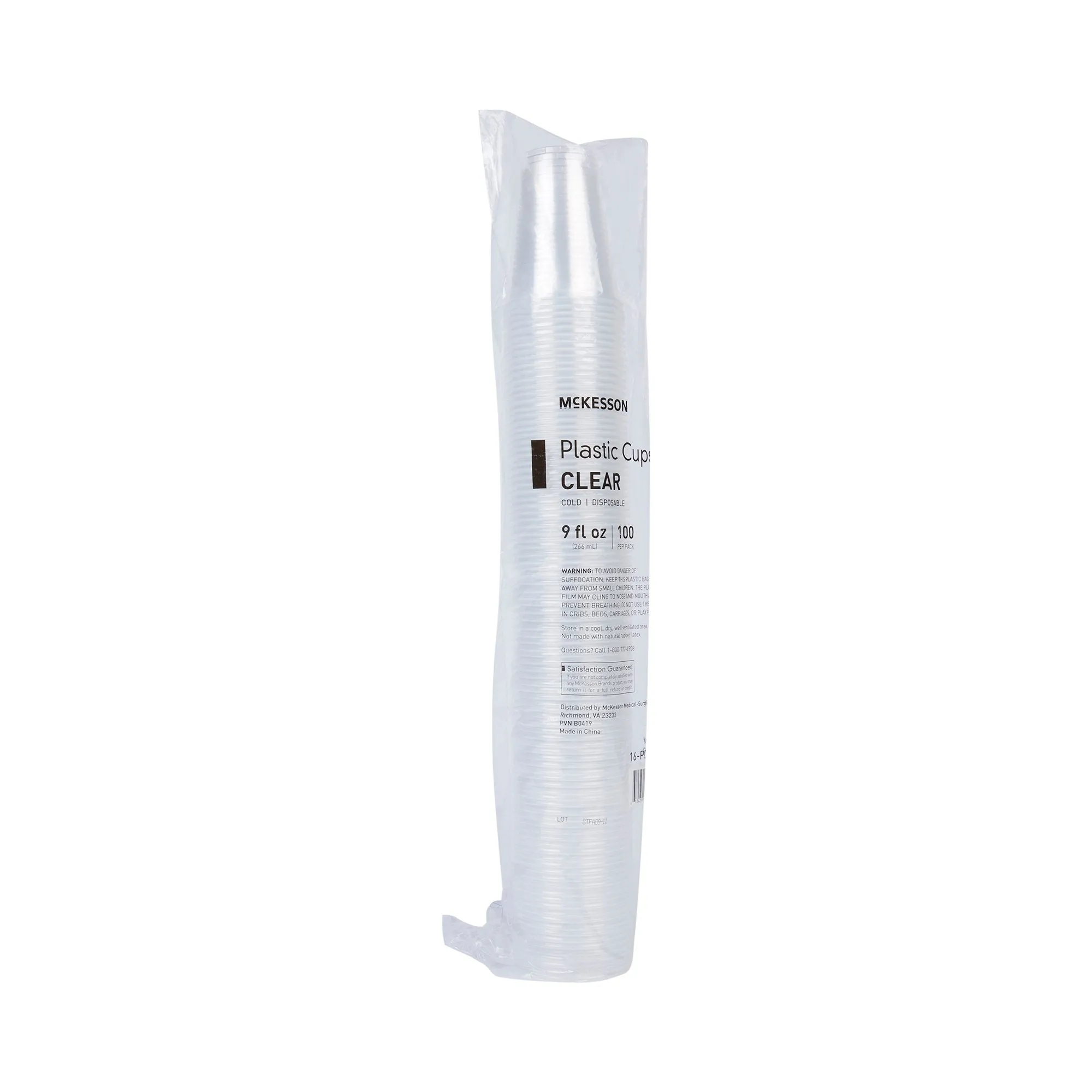 McKesson Disposable Polypropylene Drinking Cups, 9 oz., Clear