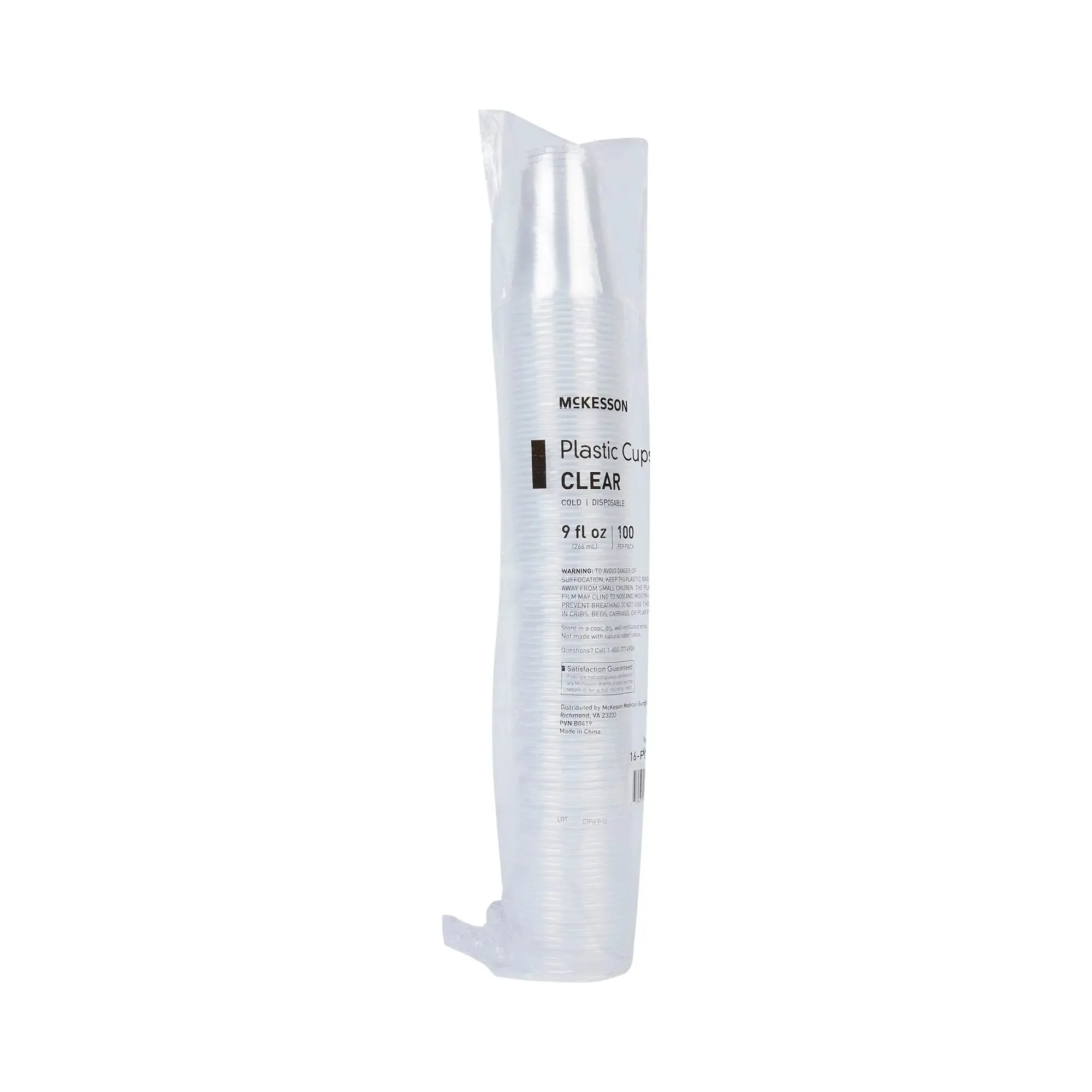 McKesson Polypropylene Drinking Cups, 9 oz., Clear