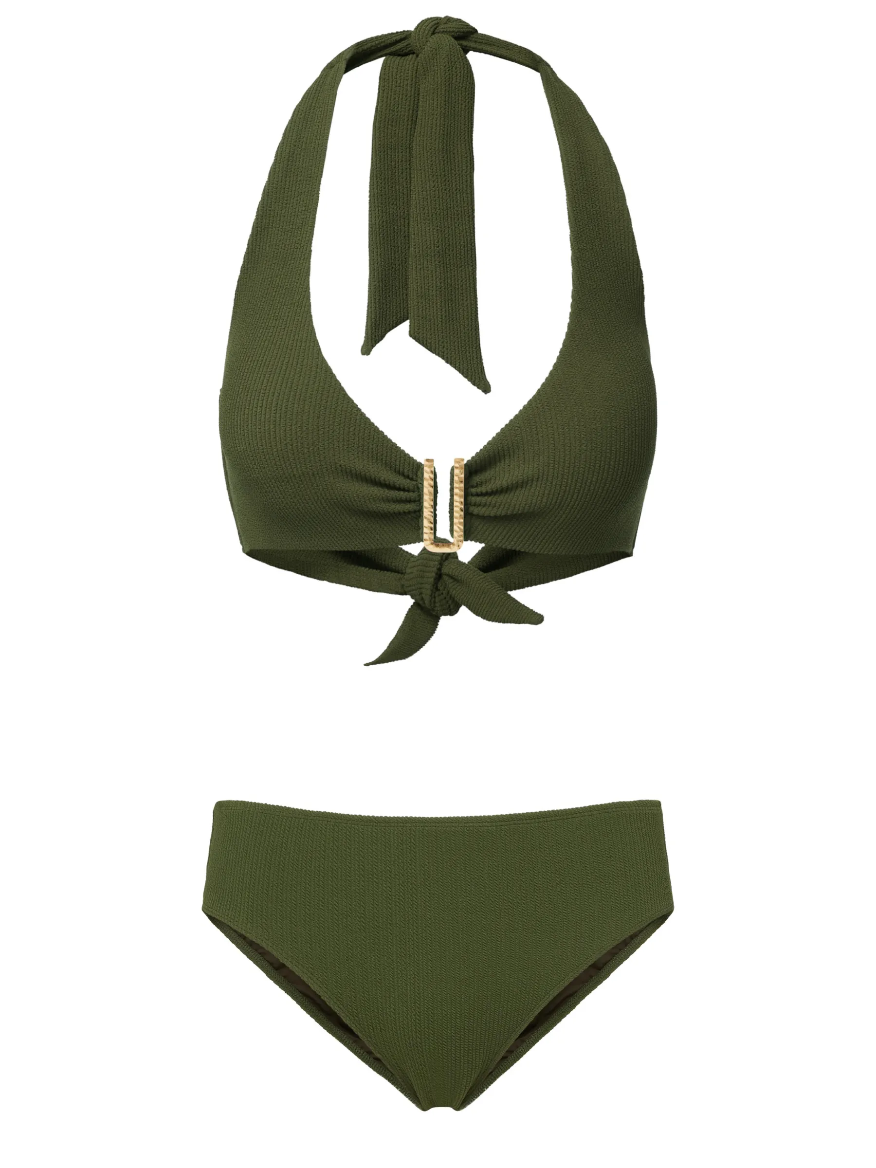 Melissa Top   Classic Midrise Bottom in Olive Texture