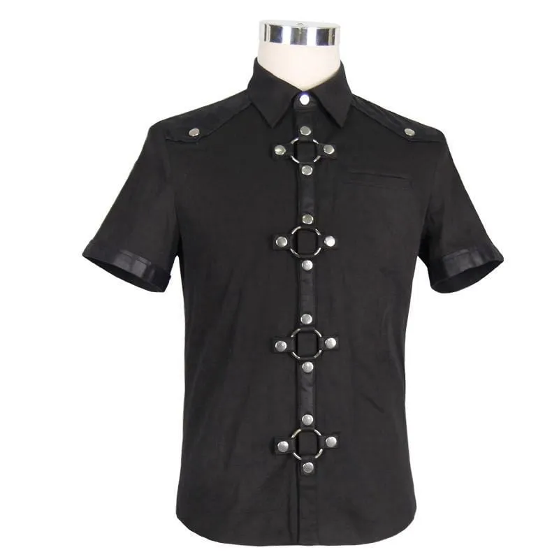 Men's Punk Style Short Sleeve Shirt