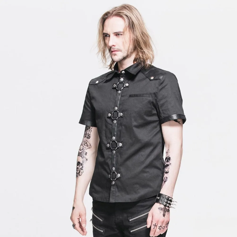 Men's Punk Style Short Sleeve Shirt