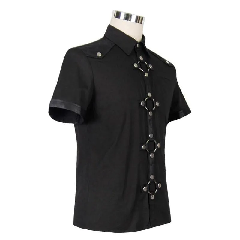 Men's Punk Style Short Sleeve Shirt
