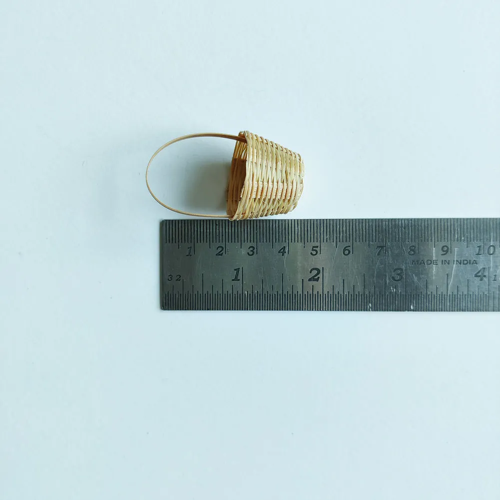 Miniature Bamboo Flower Basket - Small
