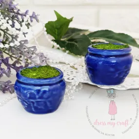 Miniature Blue Flower Pot Big