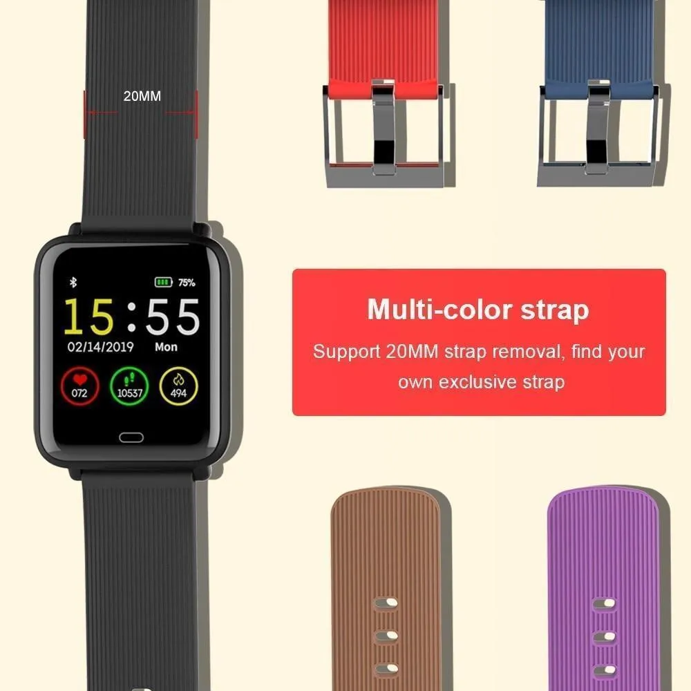 New IP67 Waterproof Smart Watch Bluetooth Sport Pedometer Heart Rate Monitor For iPhone Android