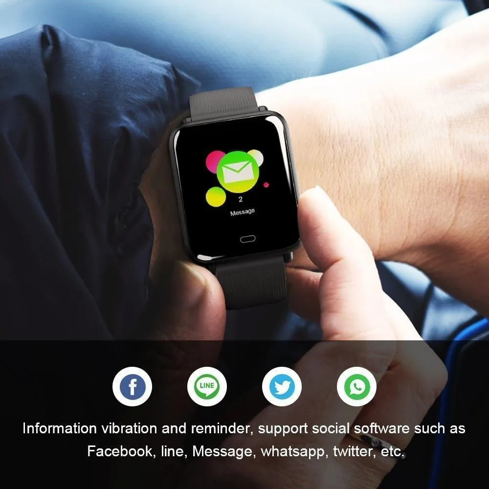 New IP67 Waterproof Smart Watch Bluetooth Sport Pedometer Heart Rate Monitor For iPhone Android
