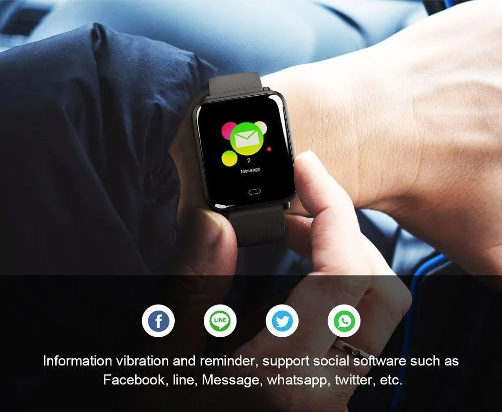 New IP67 Waterproof Smart Watch Bluetooth Sport Pedometer Heart Rate Monitor For iPhone Android