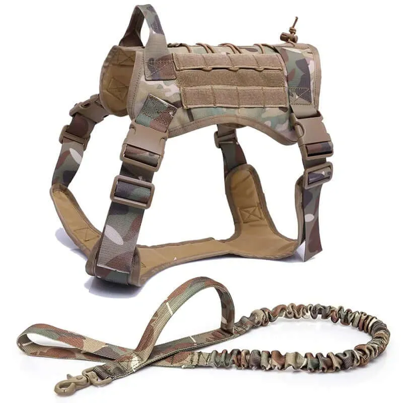Nylon Tactical Dog Harness for Large Dogs