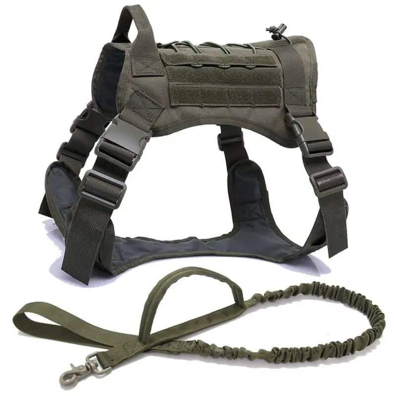 Nylon Tactical Dog Harness for Large Dogs