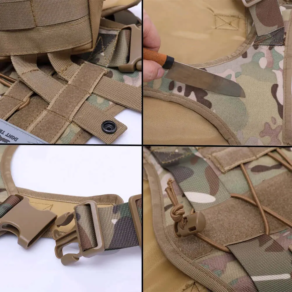 Nylon Tactical Dog Harness for Large Dogs
