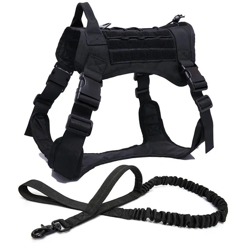 Nylon Tactical Dog Harness for Large Dogs