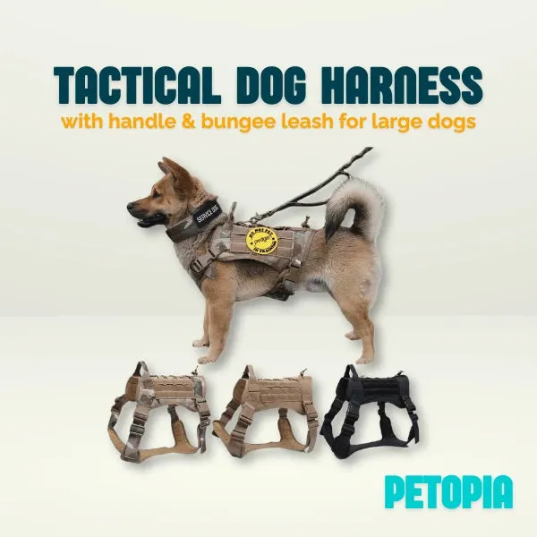 Nylon Tactical Dog Harness for Large Dogs