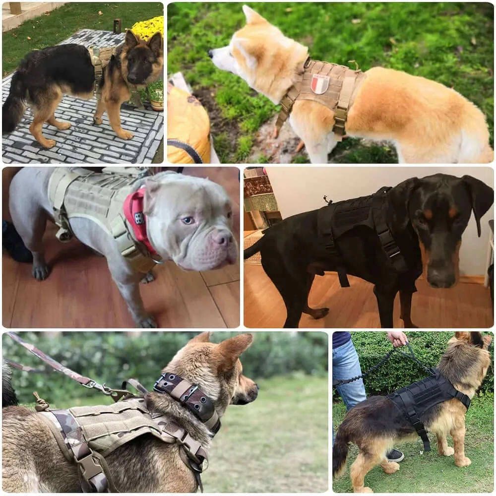 Nylon Tactical Dog Harness for Large Dogs