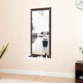 Odestar Wooden Hanging Wall Mirror for Living Room Bedroom Dressing table Mirror Makeup Mirror Perfect for Any Room Home Decor Item Rectangular (Size 12x35x80 Cm) White -Wenge