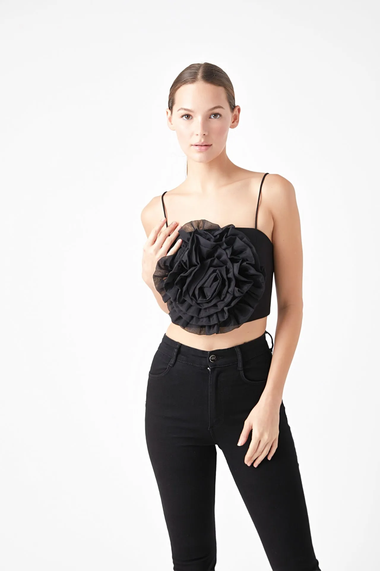 Organza Flower Top