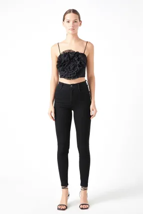 Organza Flower Top
