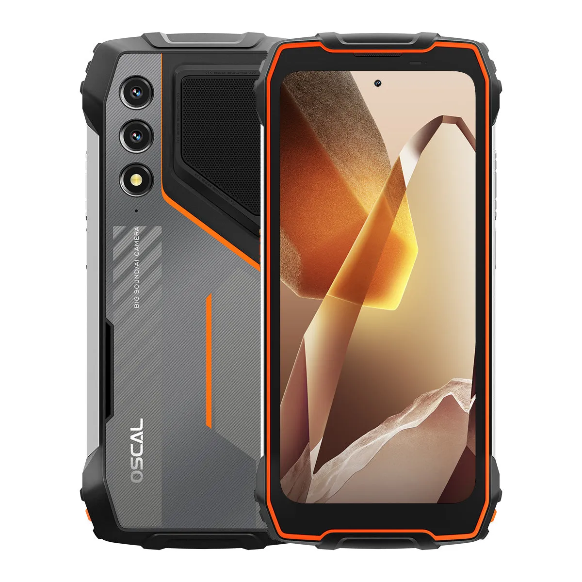 Oscal Pilot 1 6.67-Inch Stereo Loud Speaker & Dual-LED Flashlight 6 256GB MediaTek Helio G81 Octa-core 4G Ruggedized Cellphone