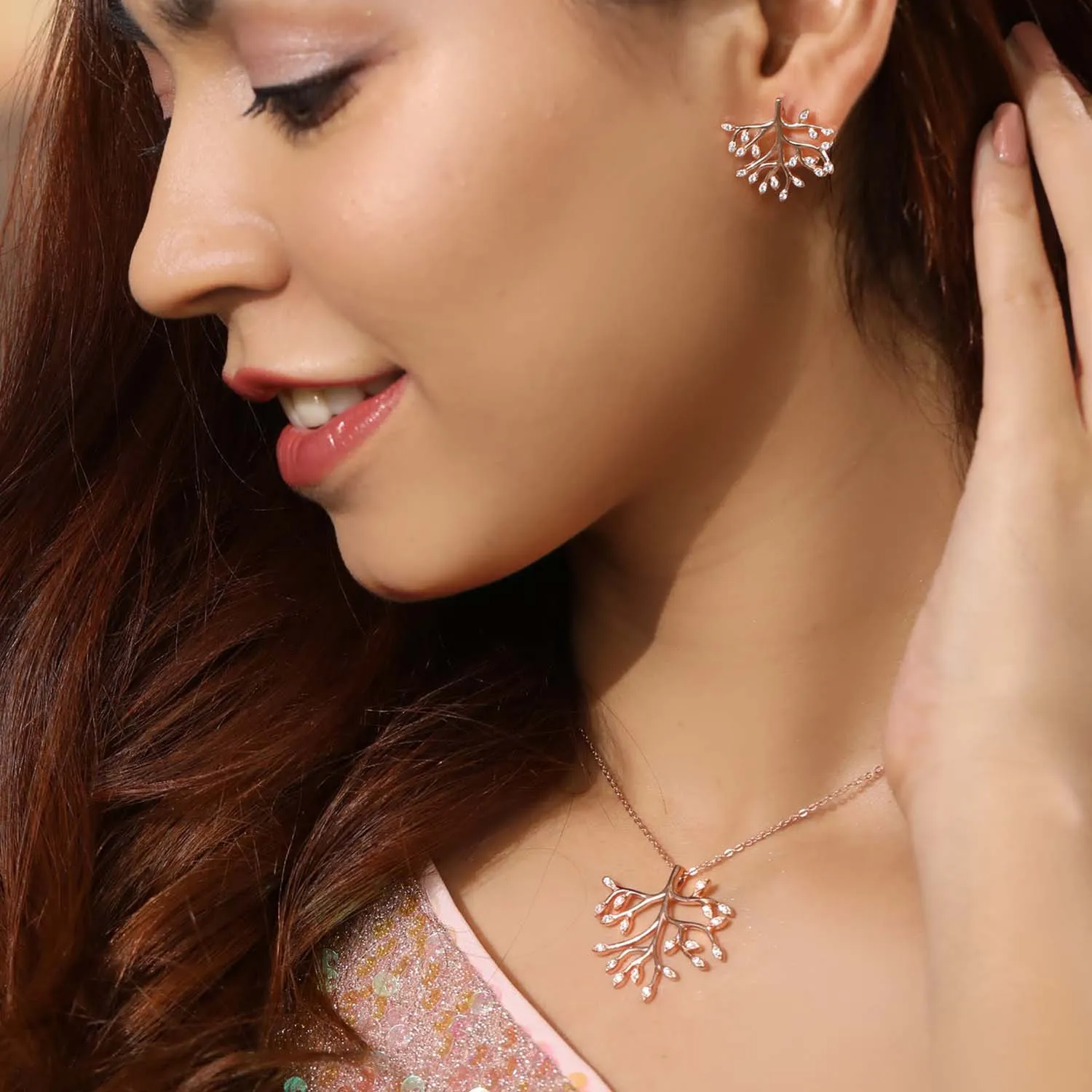 Perennial Tree Of Life 925 Silver Jewellery Set