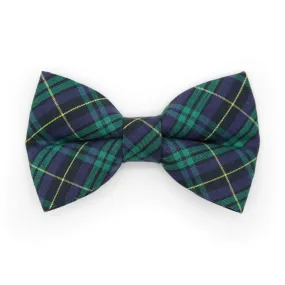 Pet Bow Tie - "Hunter" - Dark Green Tartan Plaid Cat Bow Tie / Christmas, Holiday, Winter, Scottish / For Cats   Small Dogs (One Size)