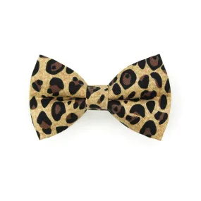 Pet Bow Tie - "Safari" - Animal Print Cat Bow Tie / Leopard, Cheetah, Exotic Cat, African, Tarzan / For Cats   Small Dogs (One Size)