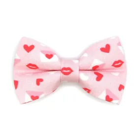 Pet Bow Tie - "Sealed With A Kiss" - Pink Love Letter Cat Bow Tie / Valentine's Day, Heart Mail / For Cats   Small Dogs (One Size)