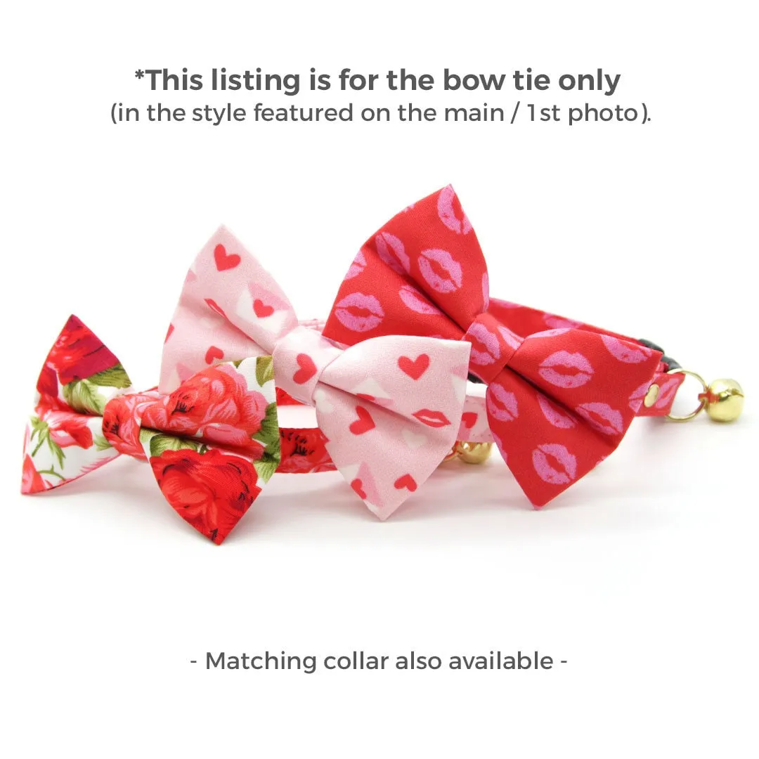 Pet Bow Tie - "Sealed With A Kiss" - Pink Love Letter Cat Bow Tie / Valentine's Day, Heart Mail / For Cats   Small Dogs (One Size)