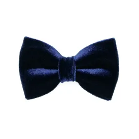 Pet Bow Tie - "Velvet - Midnight Blue" - Dark Navy Blue Velvet Cat Bow Tie / For Cats   Small Dogs (One Size)