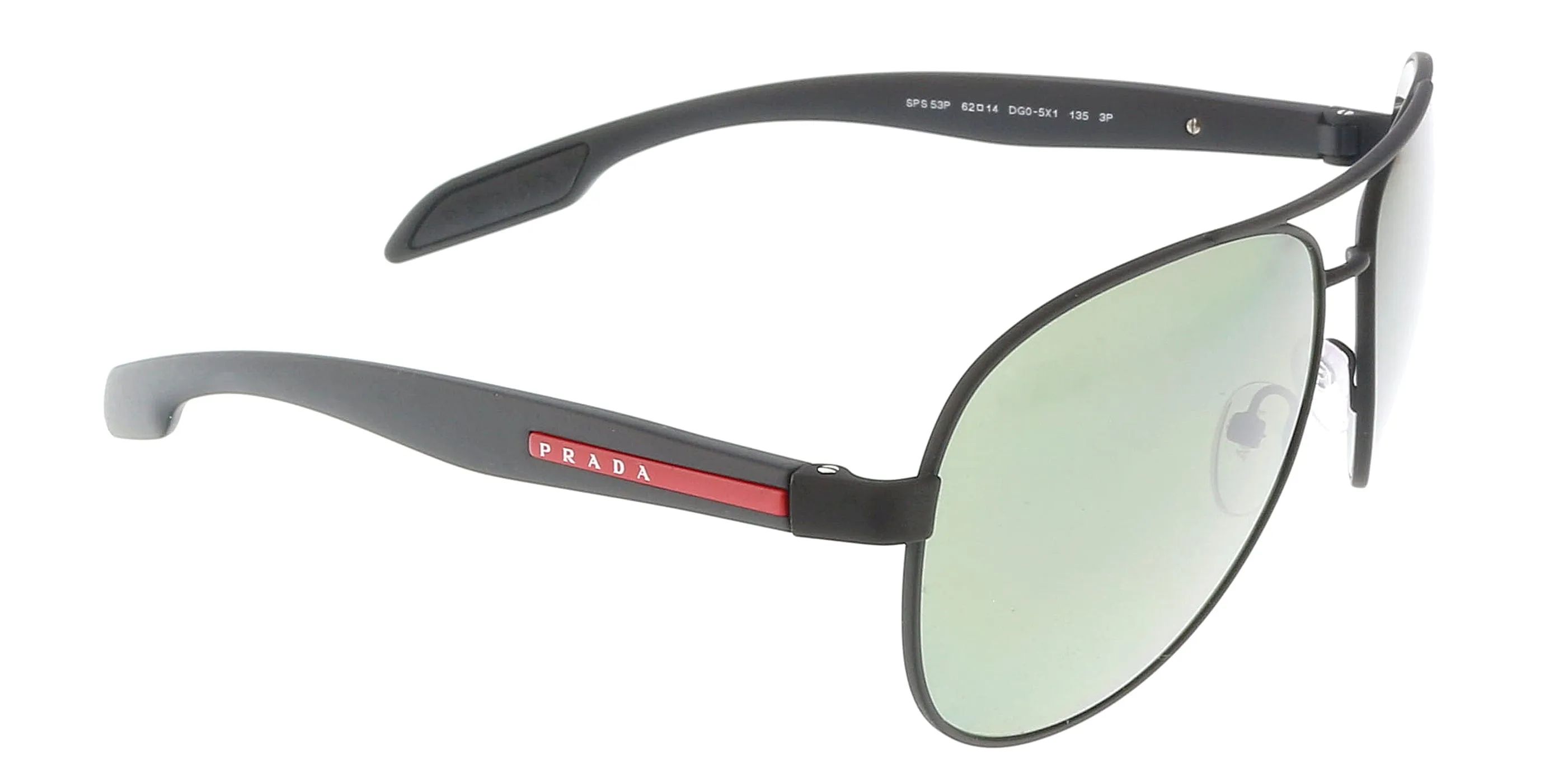 Prada Linea Rossa 0PS 53PS DG05X162 Black  Aviator Sunglasses