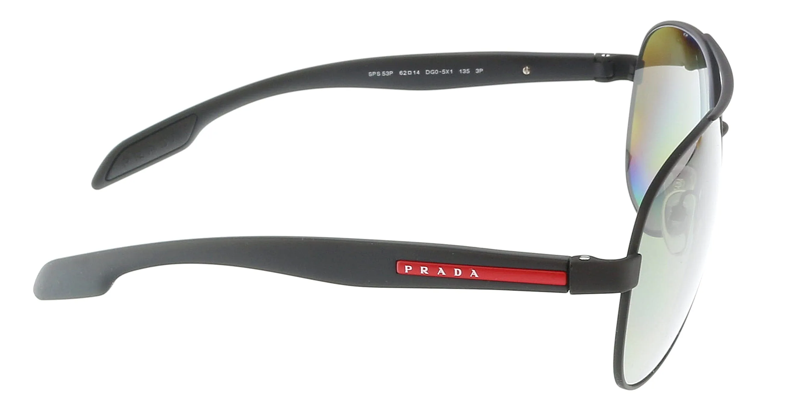 Prada Linea Rossa 0PS 53PS DG05X162 Black  Aviator Sunglasses