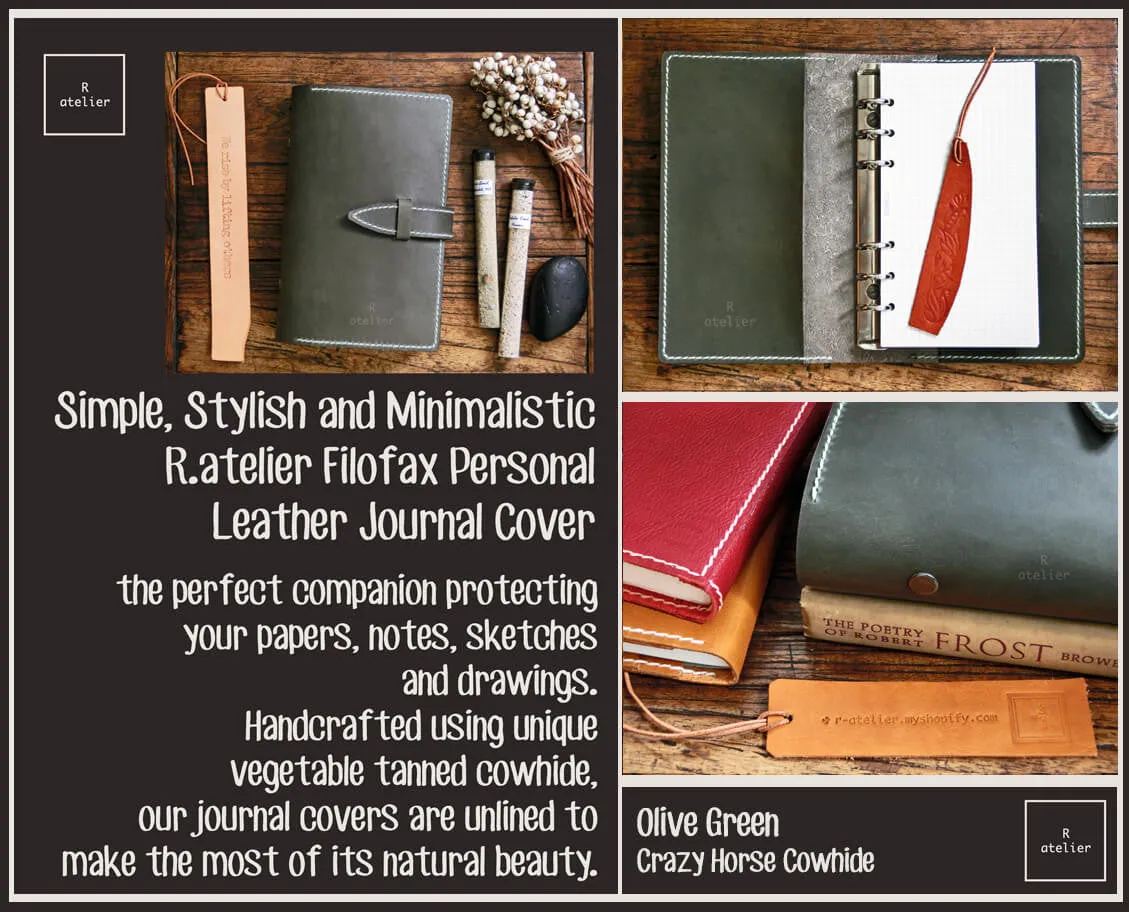 R.atelier Personal Filoflax Style Leather Folio