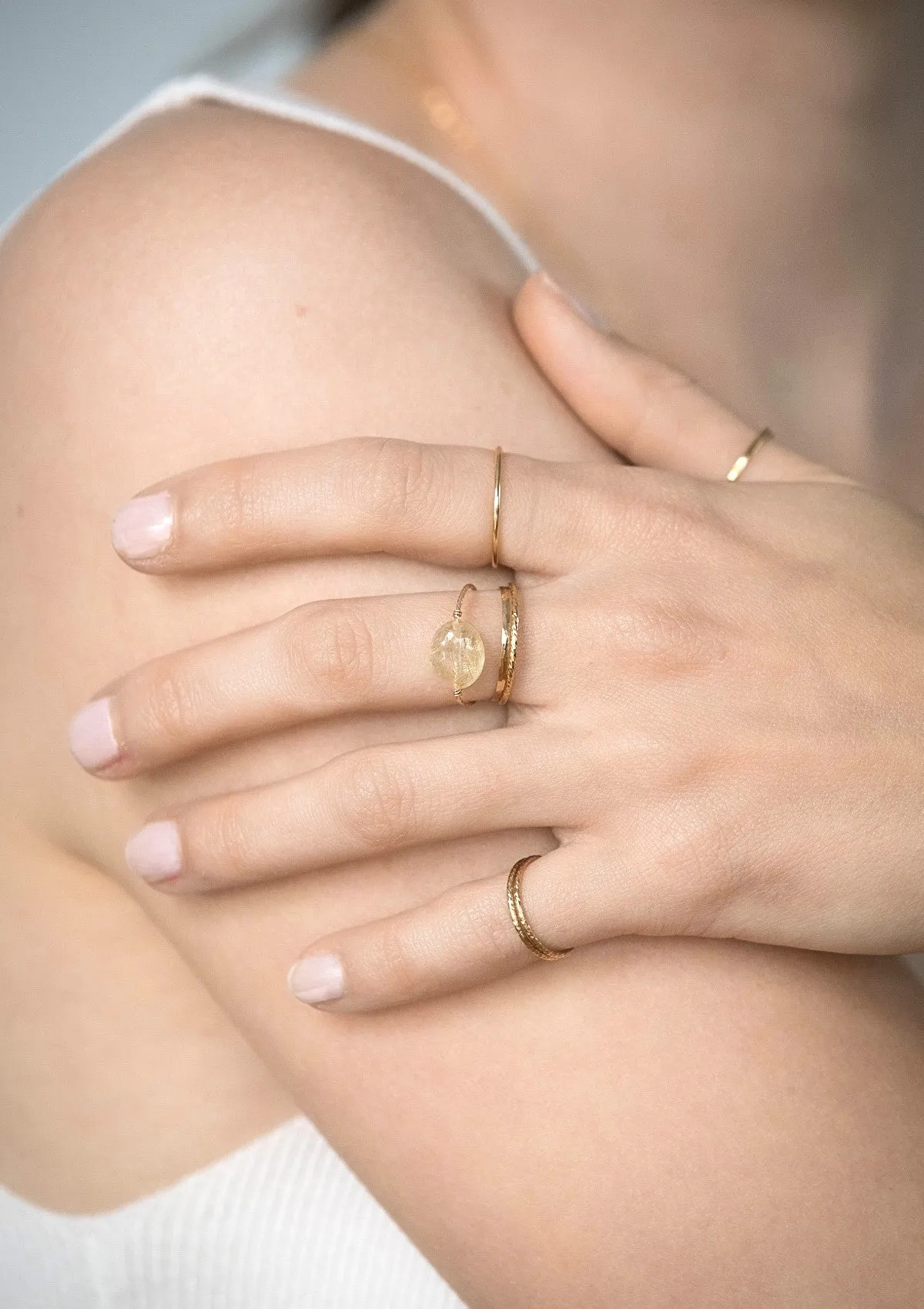 Rutile Quartz Daily Serenity Ring