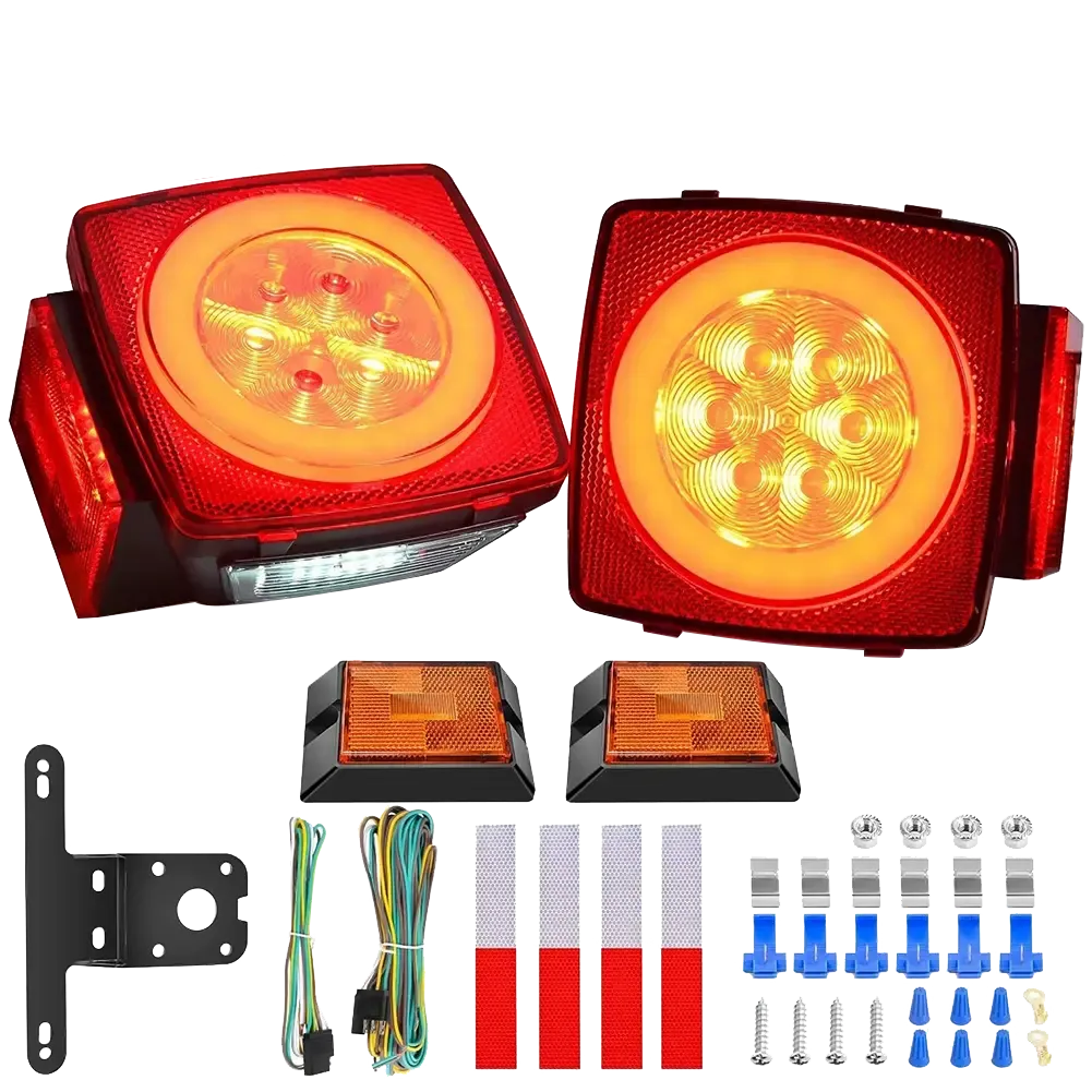Square LED Trailer Light Kit (Pair)