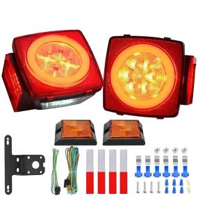 Square LED Trailer Light Kit (Pair)