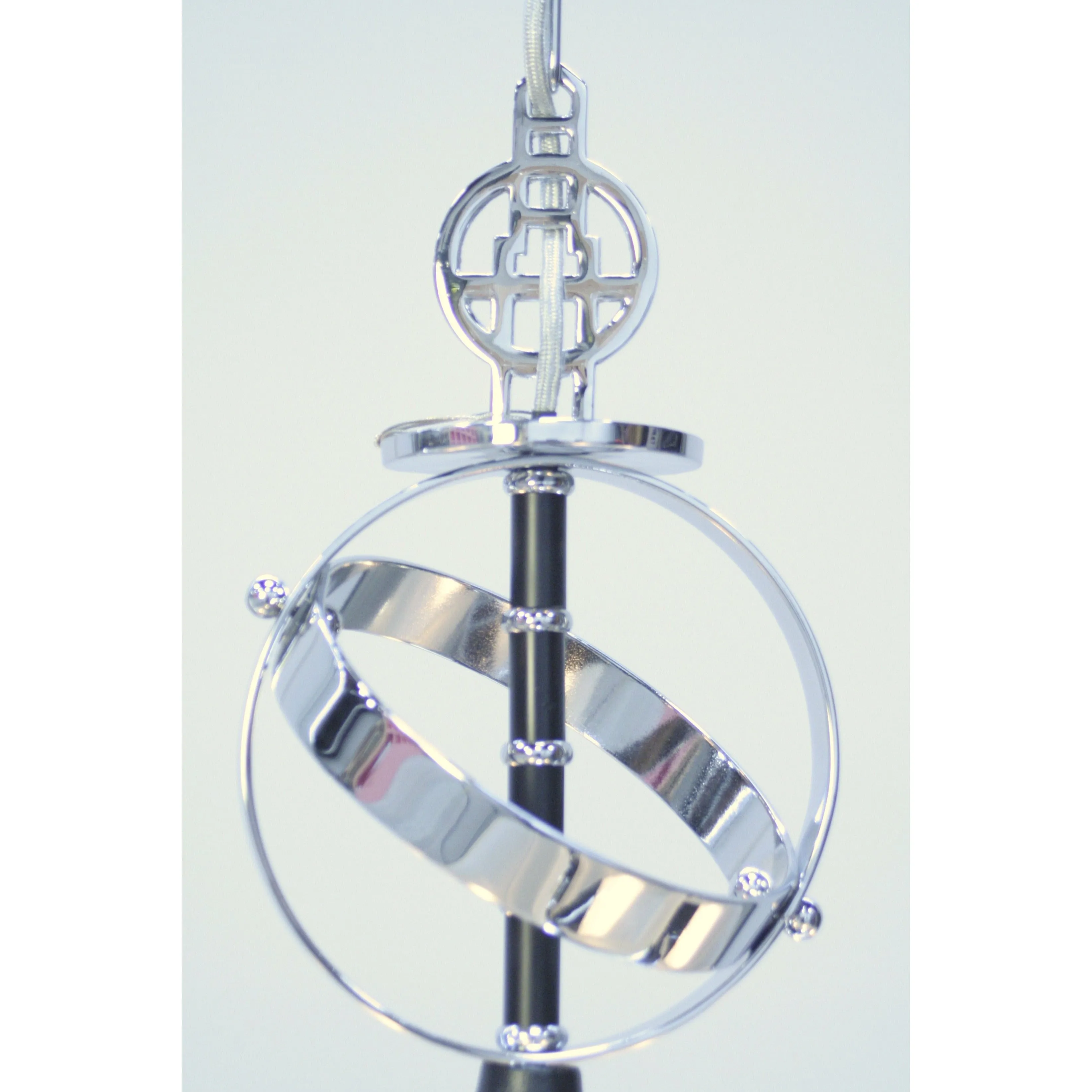 Streamline Chrome Slip Shade Art Deco Chandelier by MEP #2102