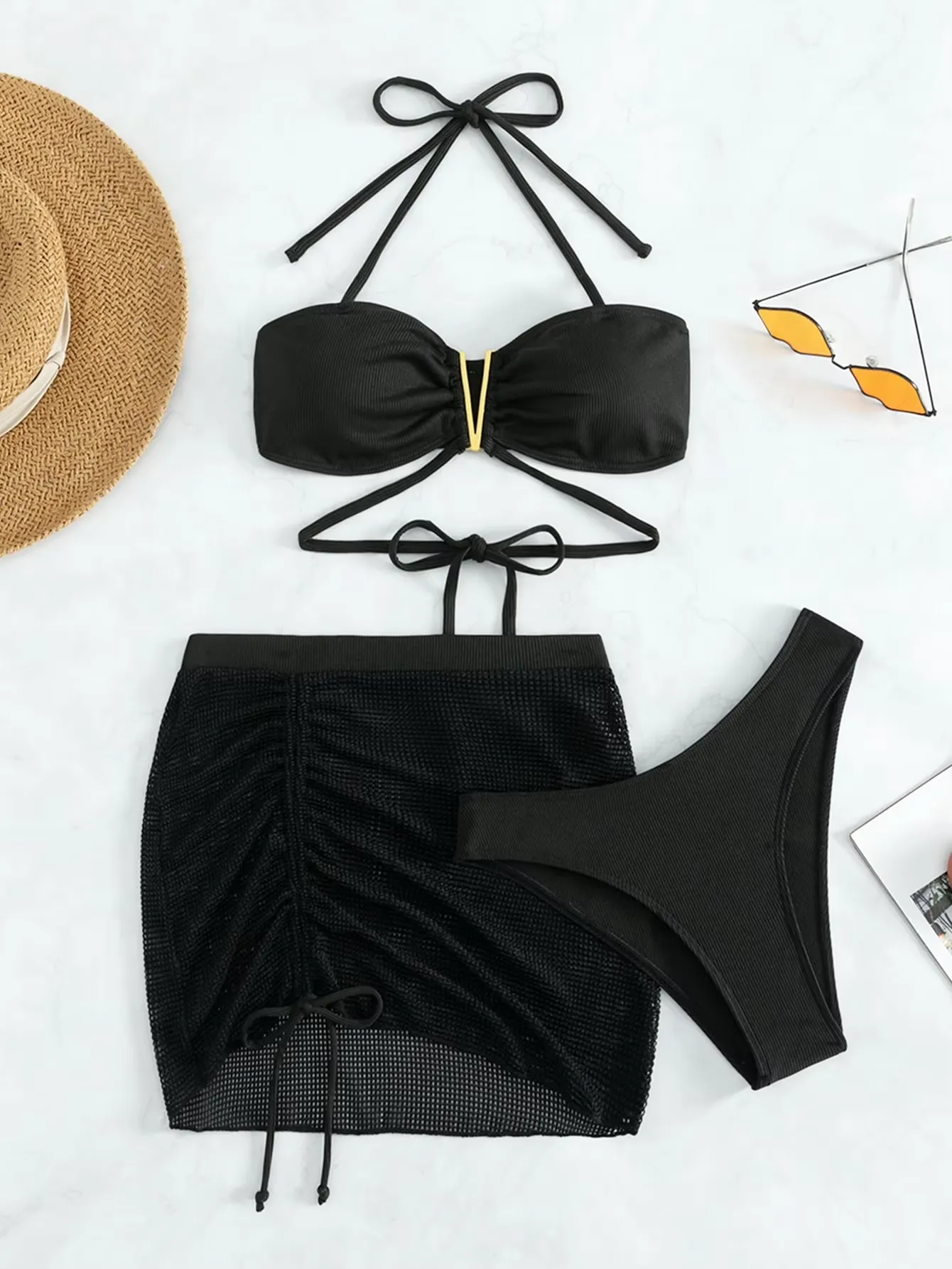 Summer Heat Brazilian Bikini Suits with Matching Skirt