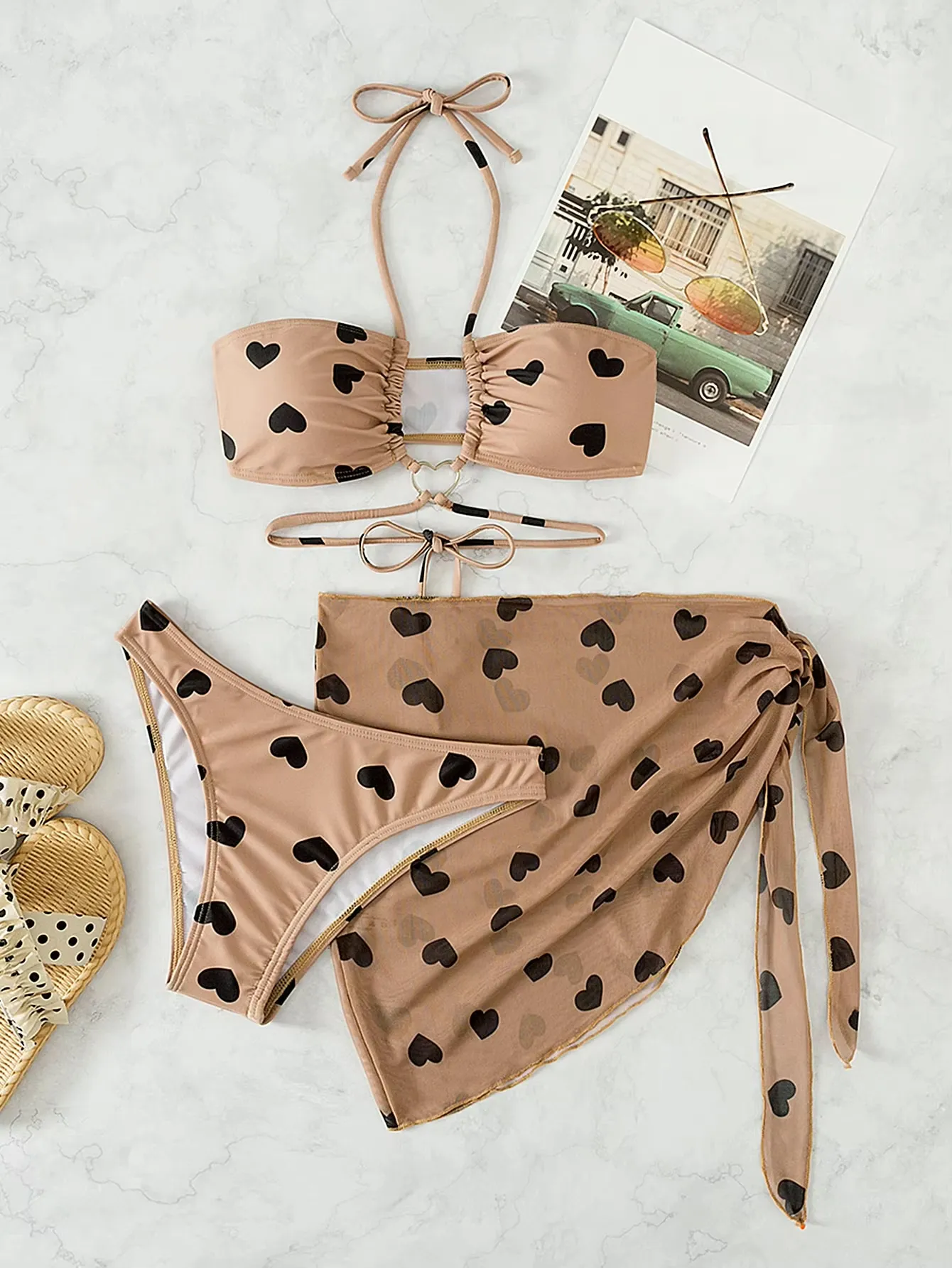 Summer Heat Brazilian Bikini Suits with Matching Skirt