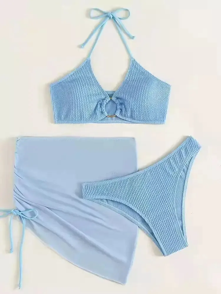 Summer Heat Brazilian Bikini Suits with Matching Skirt