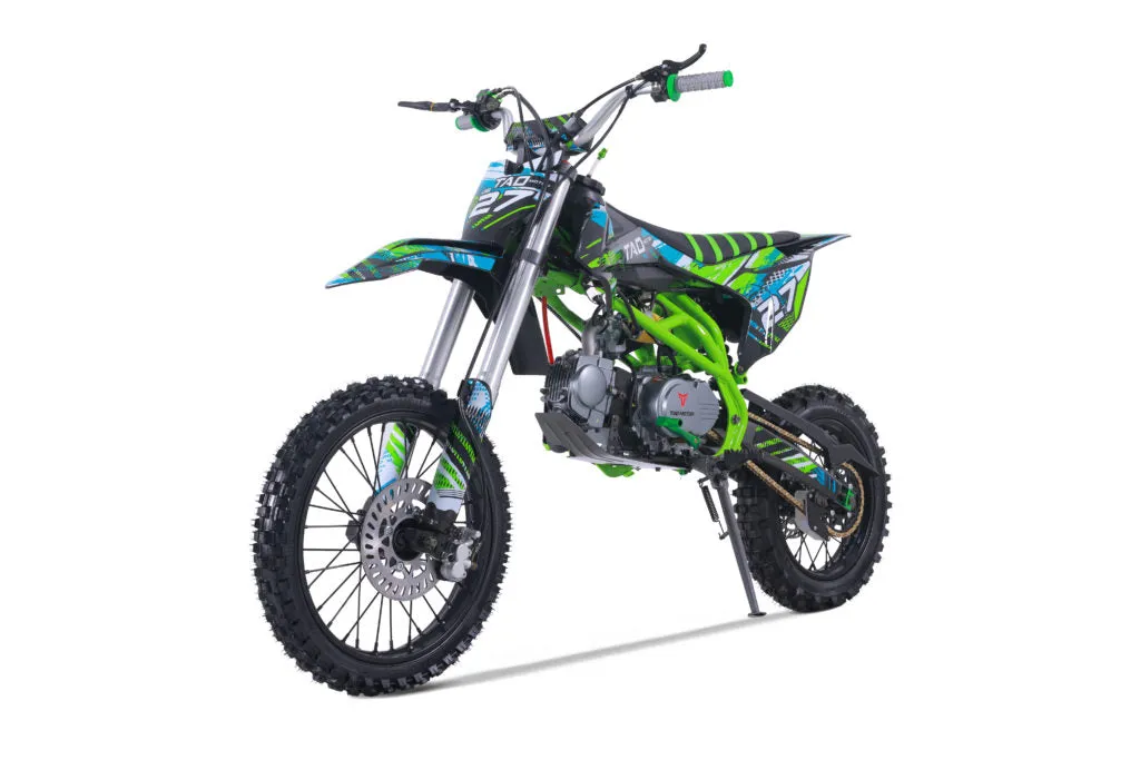 Tao ULTRA-PRO DB27 Deluxe Dirt/Pit Bike, 4 speed manual trans, 35-inch Seat Height Kick Start, Manual Trans. CA Legal
