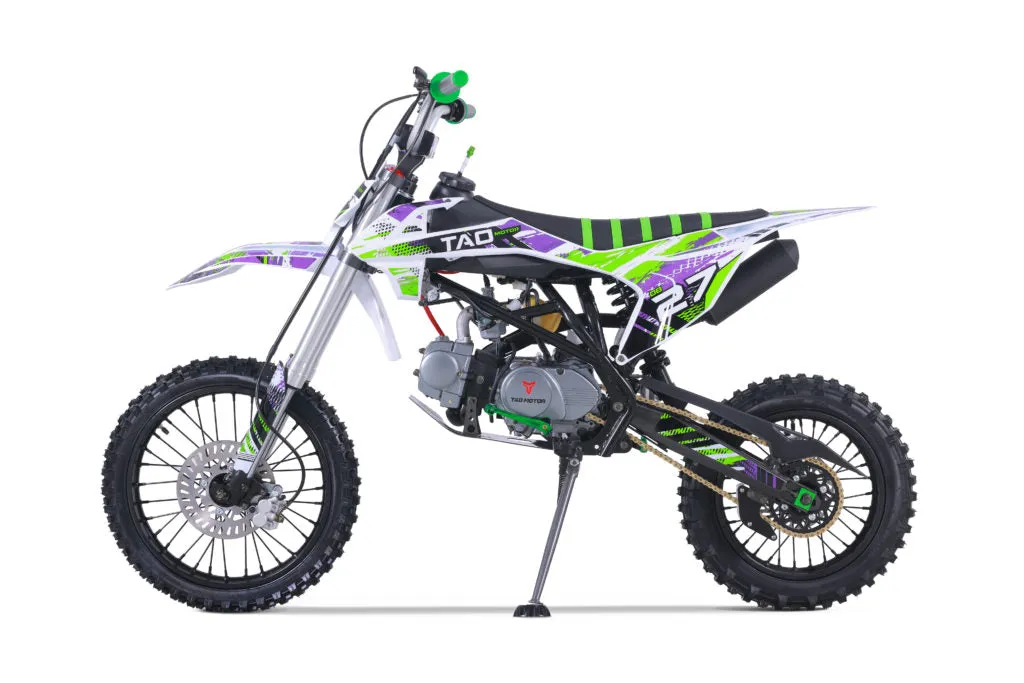 Tao ULTRA-PRO DB27 Deluxe Dirt/Pit Bike, 4 speed manual trans, 35-inch Seat Height Kick Start, Manual Trans. CA Legal