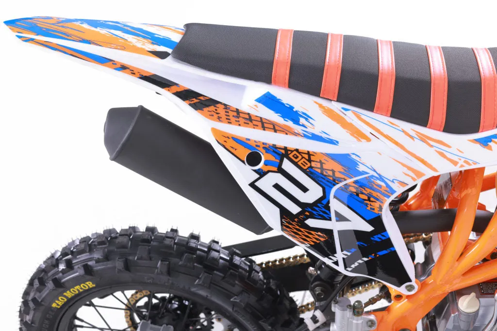 Tao ULTRA-PRO DB27 Deluxe Dirt/Pit Bike, 4 speed manual trans, 35-inch Seat Height Kick Start, Manual Trans. CA Legal